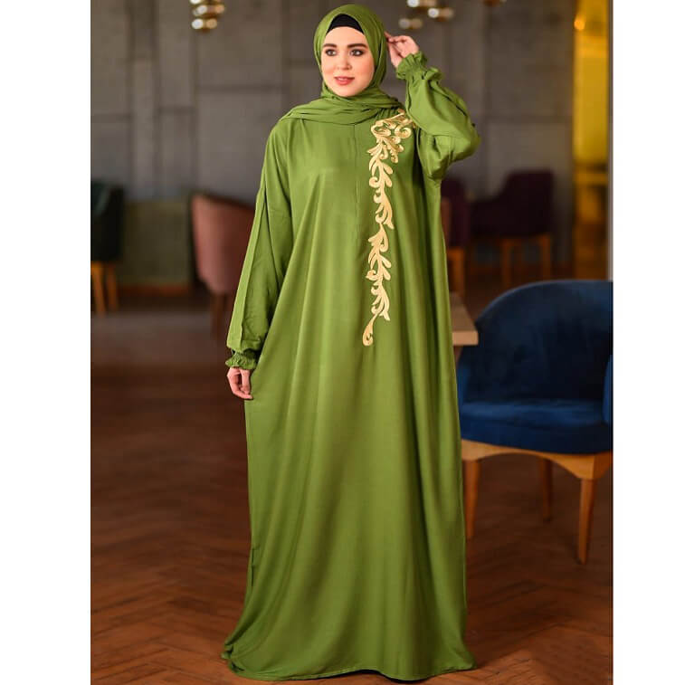 Olive Magribi Dress - AjmanShop