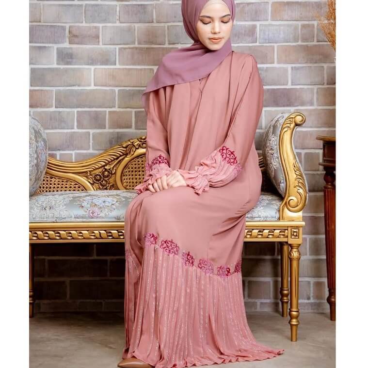 Peach Abaya - AjmanShop