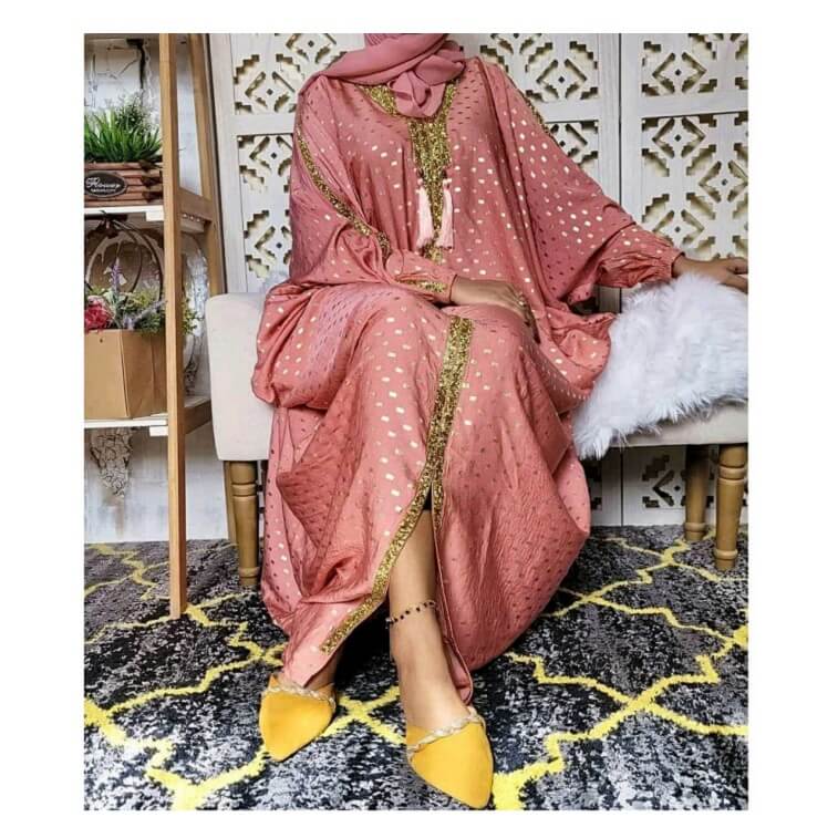 Peach Abaya Kaftan - AjmanShop