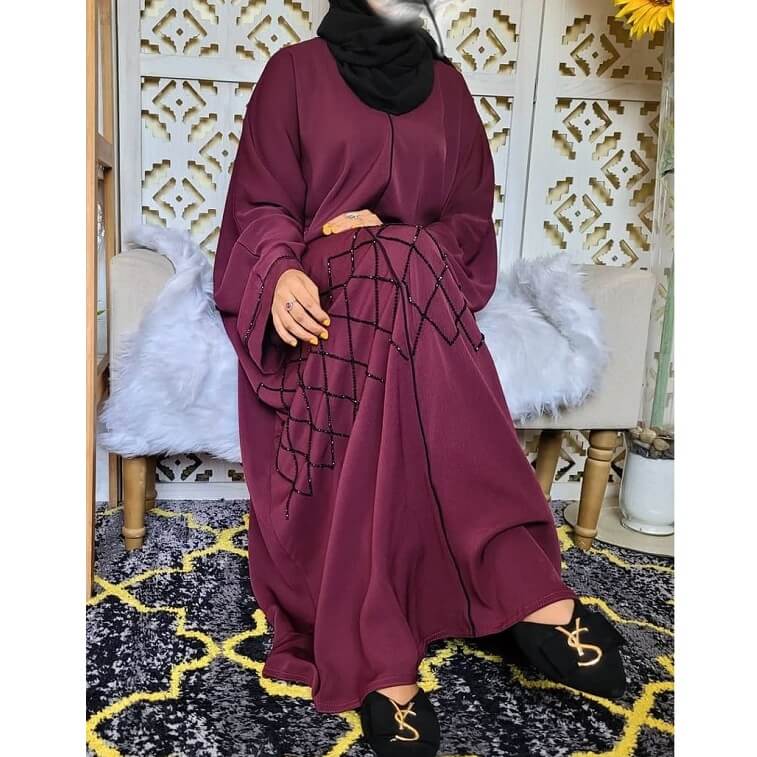 Purple Abaya - AjmanShop