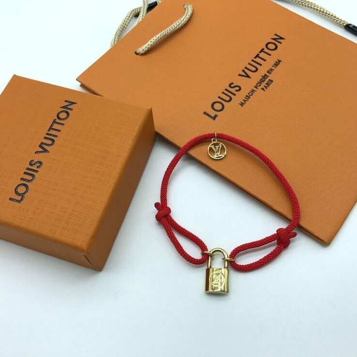 Monogram Stylish Louis Vuitton Bracelets For Men And Women Red Gold in Ajman Shop Dubai
