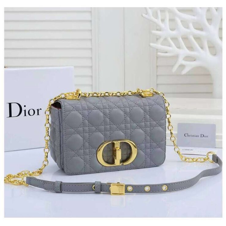 Small Dior Caro Bag Gray - AjmanShop