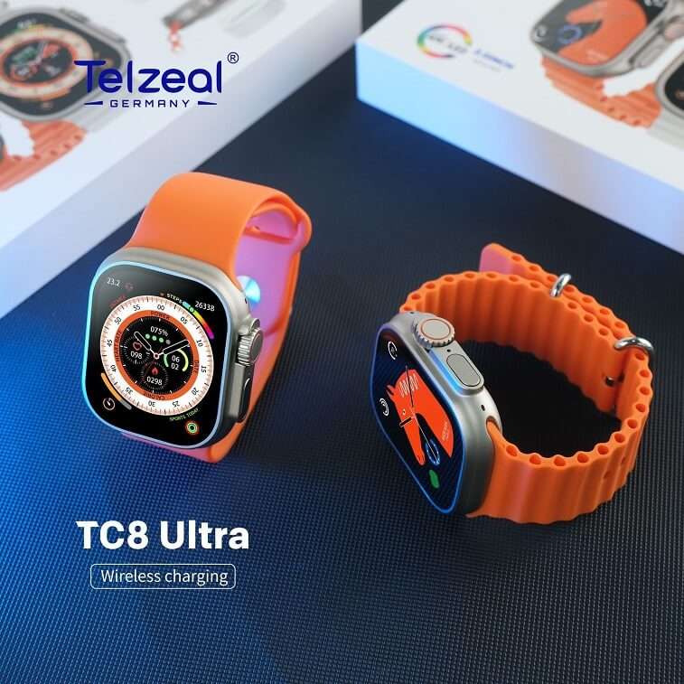 Telzeal Germany TC8 Ultra Amoled Display Smart Watch - AjmanShop