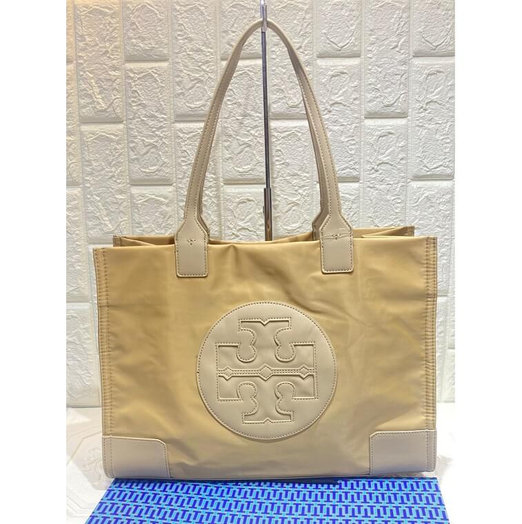 Tory Burch Womens Ella Tote Bag Cream- AjmanShop