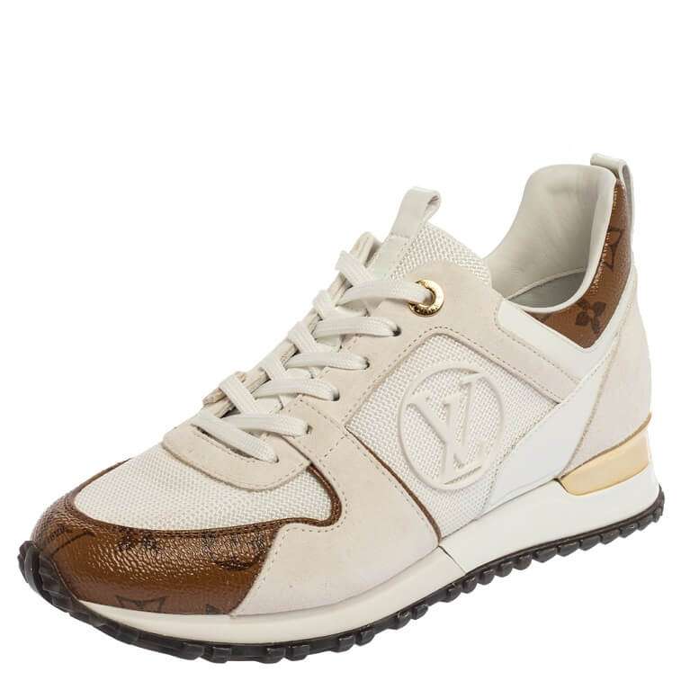 Women Louis Vuitton LV Ladies Sneakers Cream - AjmanShop