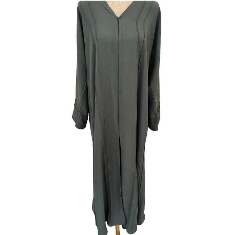 Women Saga Green Abaya - AjmanShop