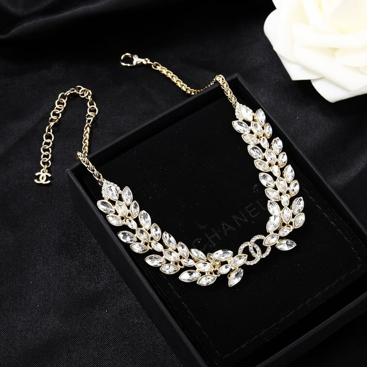 Chanel Choker Necklace Full Stone Work- AjmanShop