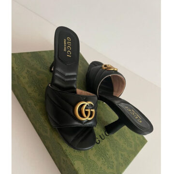 Gucci Heels with Logo White and Black in Ajman Shop 1