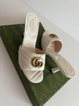 Gucci Heels with Logo White and Black in Ajman Shopp 1