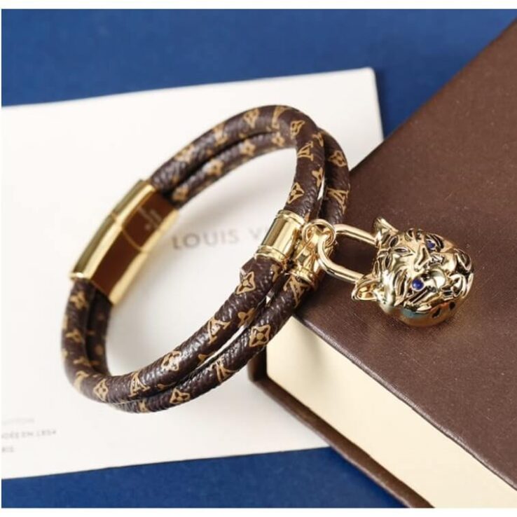 Lv Bracelet For Men with Logo- AjmanShop