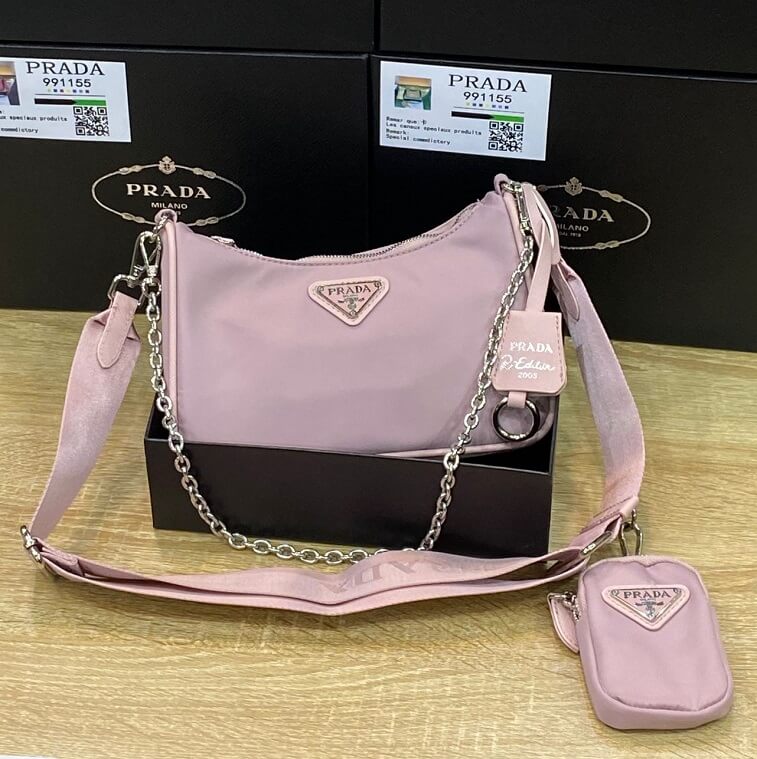 Nylon Lavender Cross Bag High Quality Prada- AjmanShop