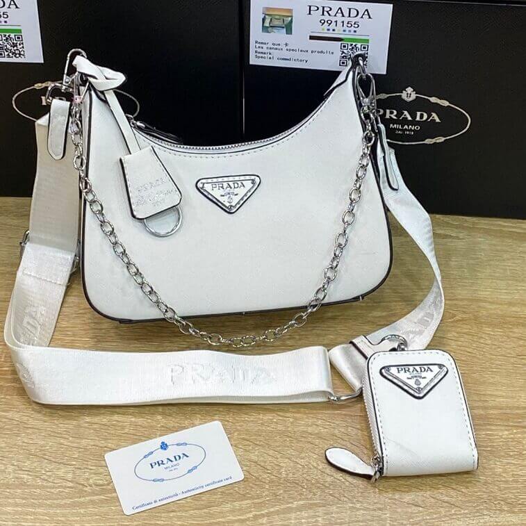 Nylon White Cross Bag High Quality Prada- AjmanShop