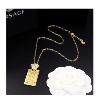 Versace Unisex Necklace Black And Gold in Ajman Shop