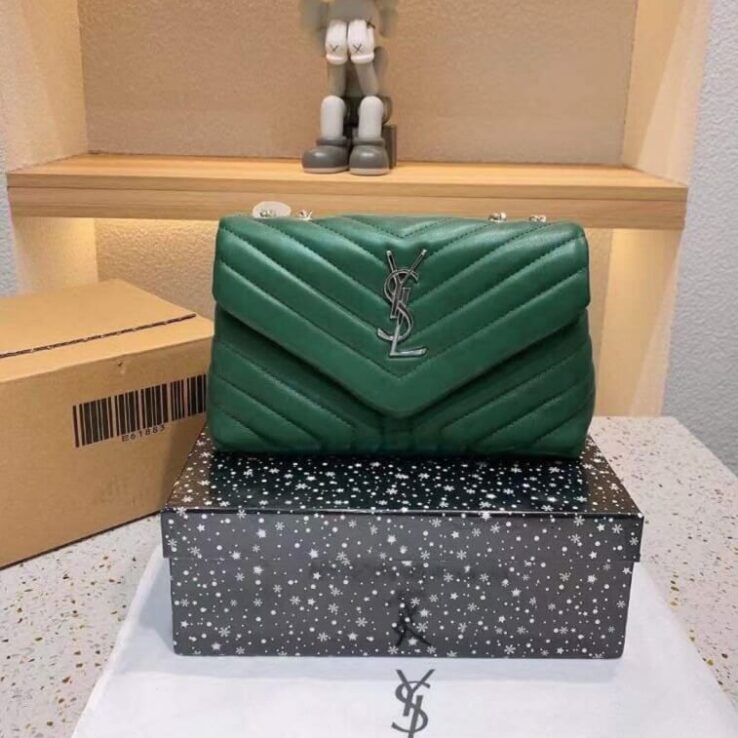 YSL Crossbody Bag with Box Green- AjmanShop