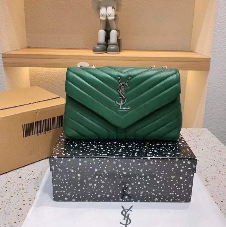 YSL Crossbody Bag with Box Green- AjmanShop