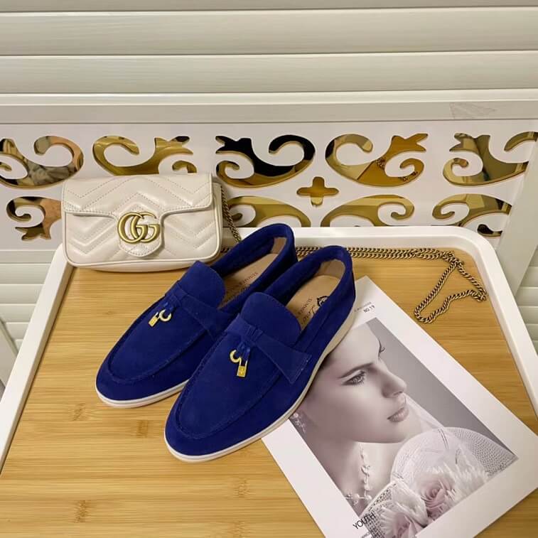 Loro Piana Blue Summer Charm Loafer- AjmanShop