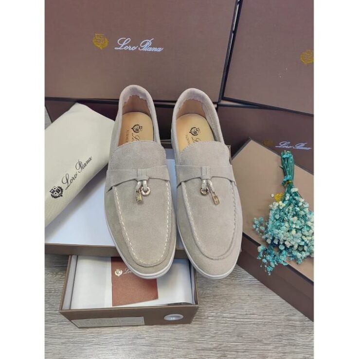 Loro Piana Brown Summer Charm Loafer- AjmanShop