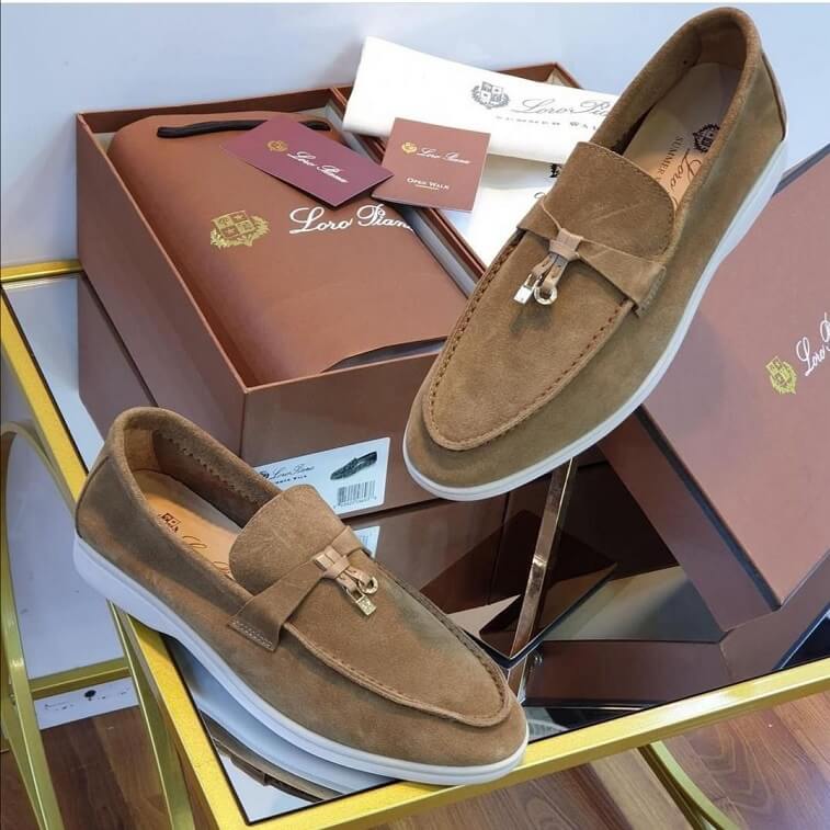 Loro Piana Coffee Color Summer Charm Loafer- AjmanShop