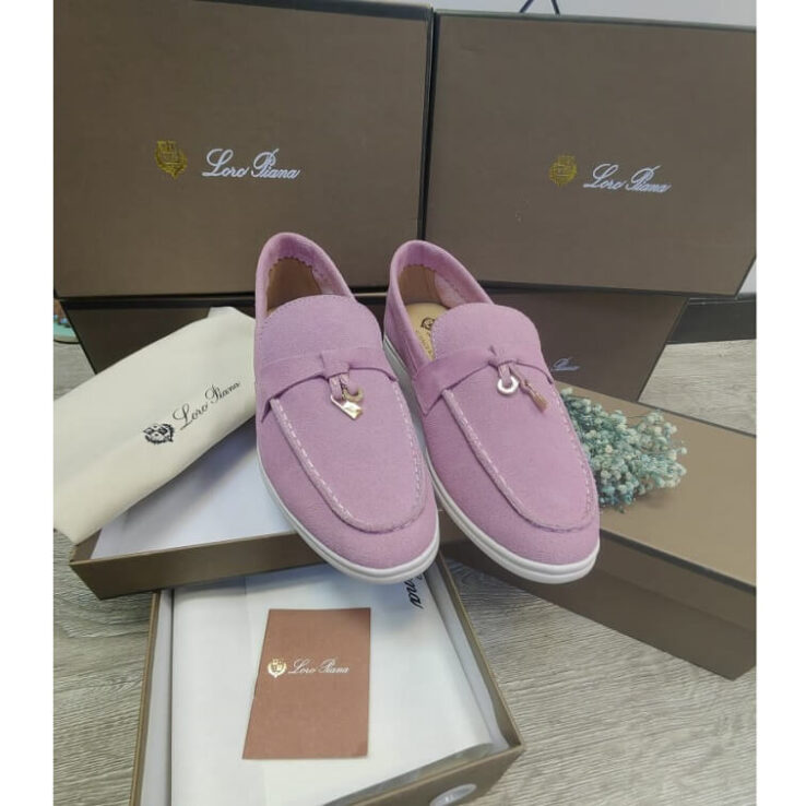 Loro Piana Pink Summer Charm Loafer- AjmanShop