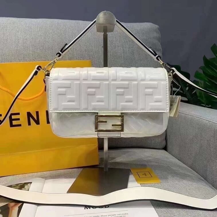 White Midi Bag by Fendi with 2 Belt- AjmanShop