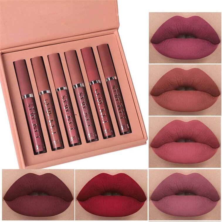 Handaiyan Velvet Lipstick 6 Colours Matte Color- AjmanShop