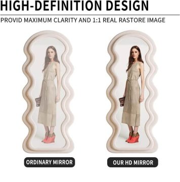 Wave Velvet Wall Mirror Ajmanshopppp 1