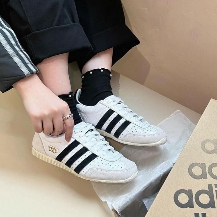 Adidas Japan Sneakers, White-Black - AjmanShop
