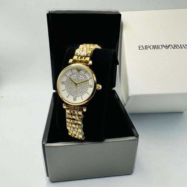 Armani Ladies Watch with Stone Work - AjmanShop