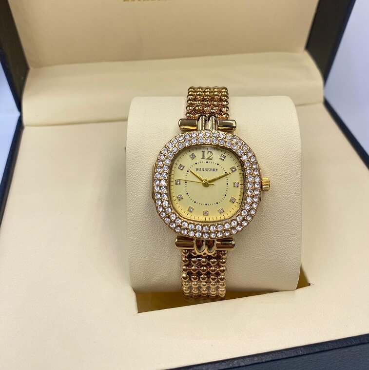 Burberry Stone Watch for Ladies in Round Shape- AjmanShop