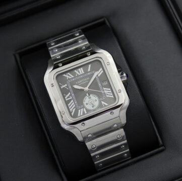 Cartier Santos Watches, Black - AjmanShop