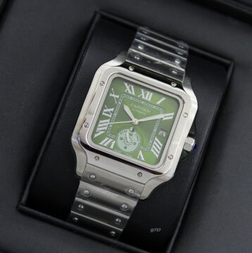 Cartier Santos Watches, Green - AjmanShop