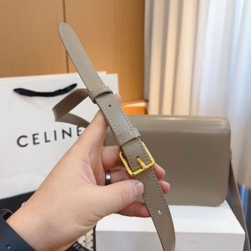 Celine Calfskin Shoulder Bag Gray Strap - AjmanShop