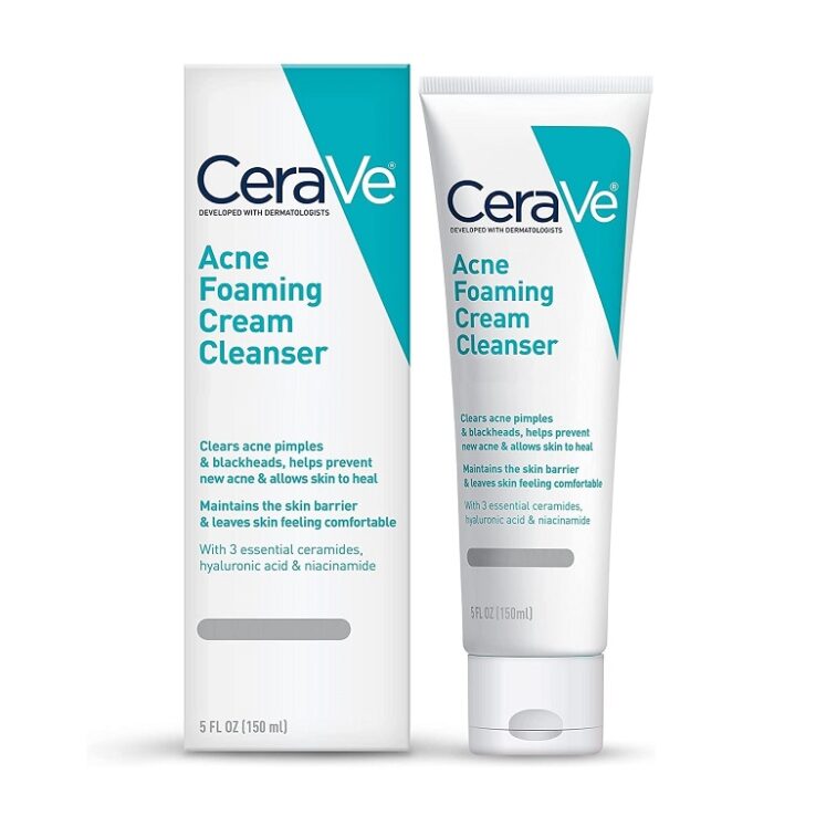 CeraVe Acne Foaming Cleanser Cream Texture - AjmanShop