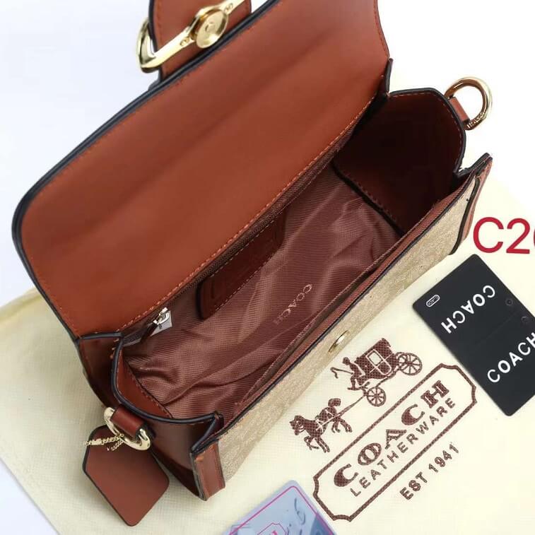 Coach Canvas Handbag with Small Georgie Top Handle in AjmanShop