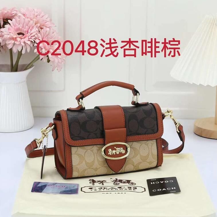 Coach Canvas Handbag with Small Georgie Top Handle in AjmanShop