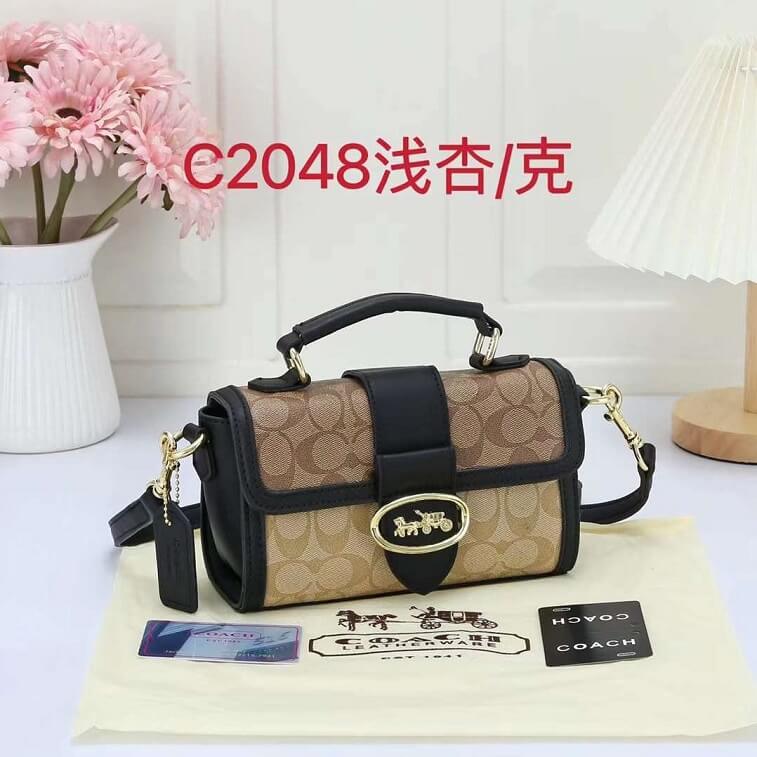 Coach Canvas Handbag with Small Georgie Top Handle in AjmanShop