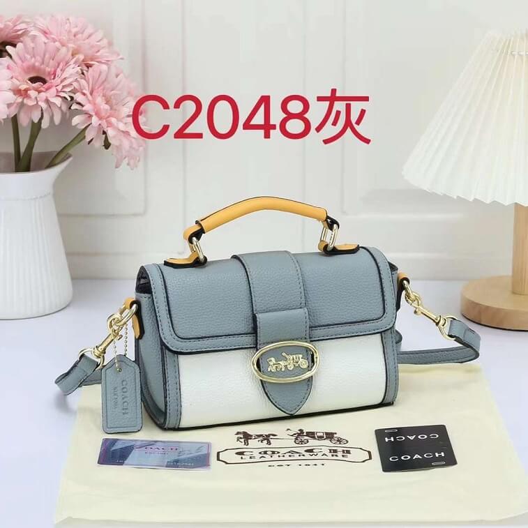 Coach Canvas Handbag with Small Georgie Top Handle in AjmanShop