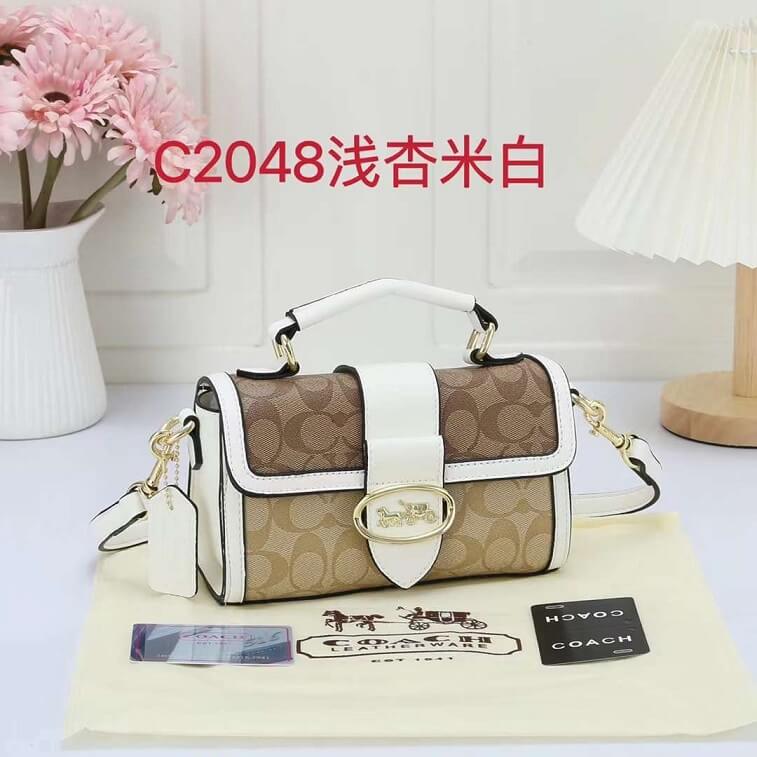 Coach Canvas Handbag with Small Georgie Top Handle in AjmanShop