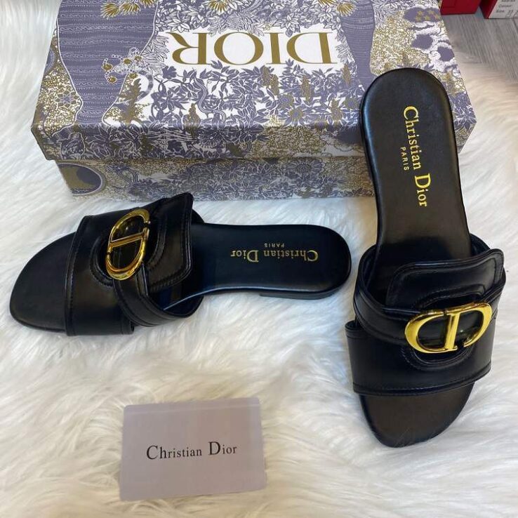 Dior 30 Montaigne Slipper for Women with Logo - AjmanShop