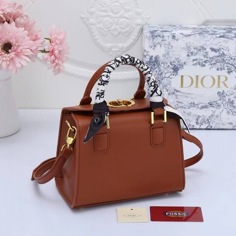 Dior Canvas Handbag for Women with Logo- AjmanShop