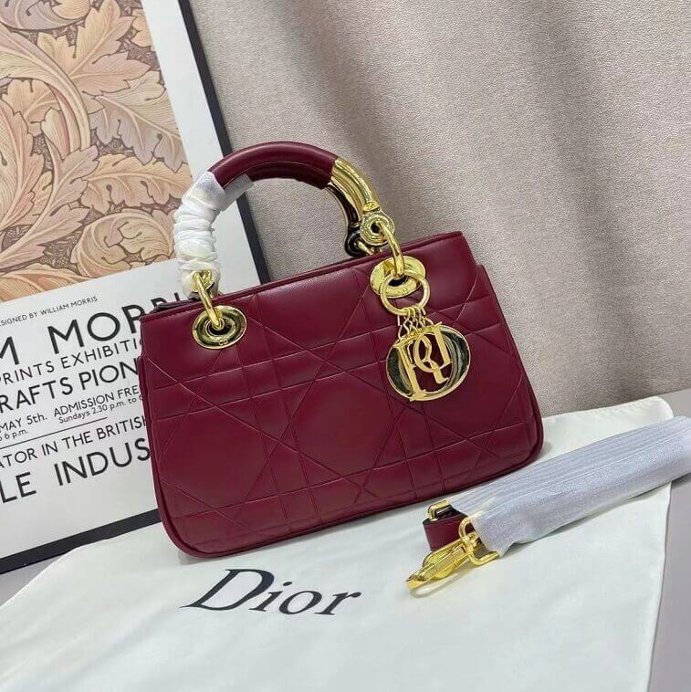 Dior Handbag for Women with Gold Metal Logo - AjmanShop