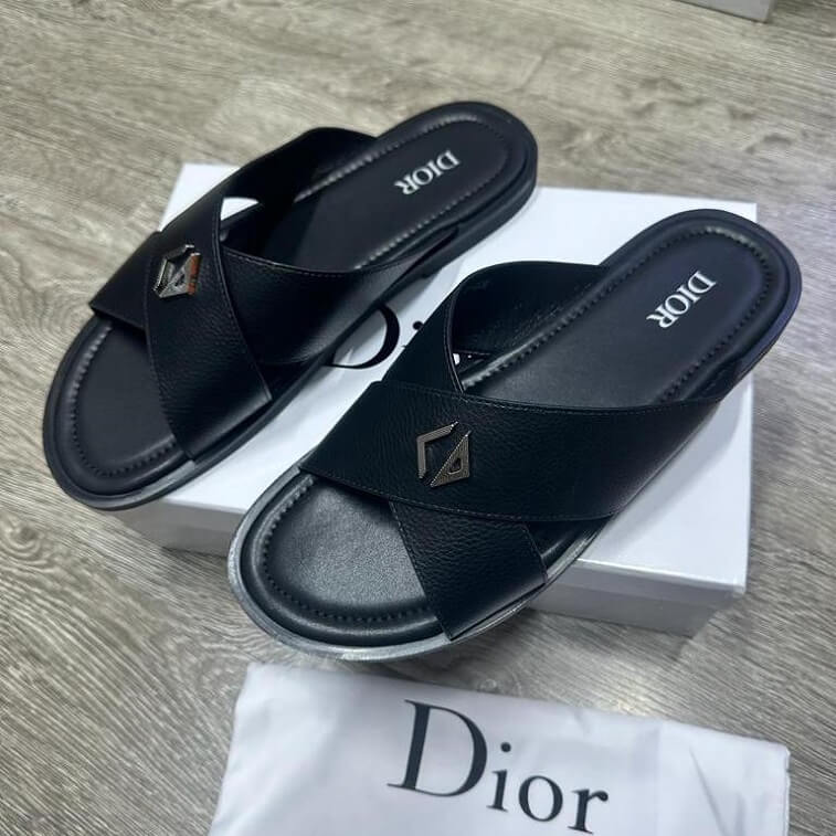 Dior Mens Sandal Cross Strap Design with Logo in AjmanShop 