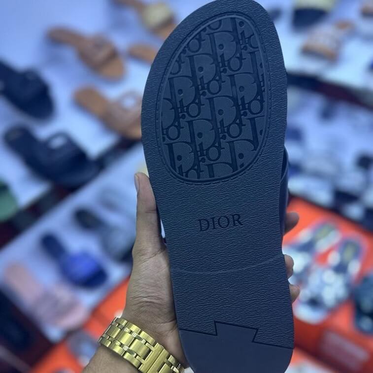 Dior Mens Sandal Cross Strap Design with Logo in AjmanShop