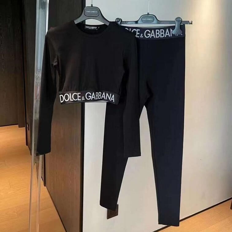 Dolce and Gabbana Set for Women with Logo Print- AjmanShop