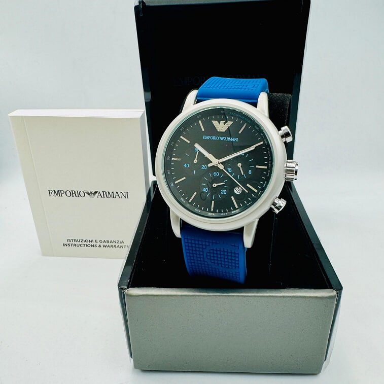 Emporio Armani Quartz Watch for Men with Chronograph Display - AjmanShop 