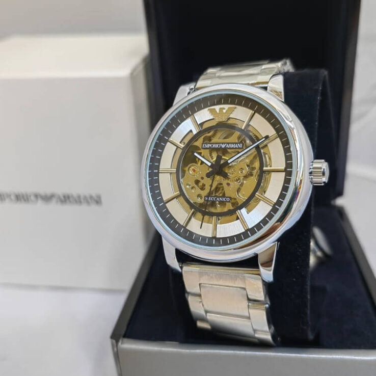 Emporio Armani Stainless-Steel Automatic Watch with Original Brand Box - AjmanShop