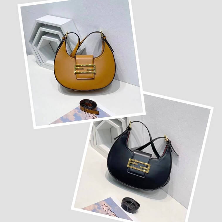 Fendi Cookie Hobo Bag Mini in Leather Shoulder Bag - AjmanShop