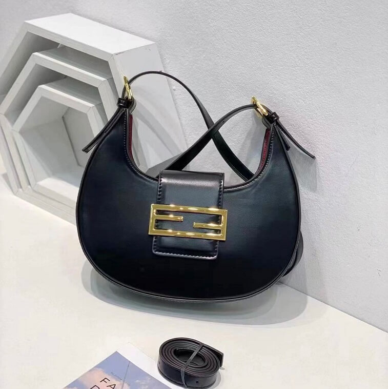 Fendi Cookie Hobo Bag Mini in Leather Shoulder Bag - AjmanShop