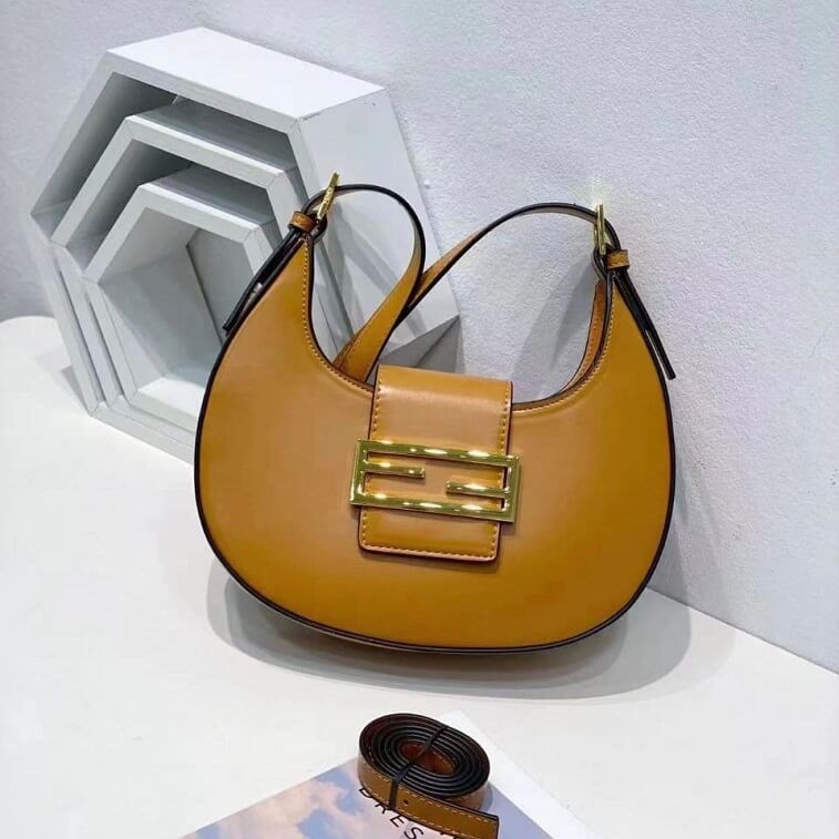 Fendi Cookie Hobo Bag Mini in Leather Shoulder Bag - AjmanShop