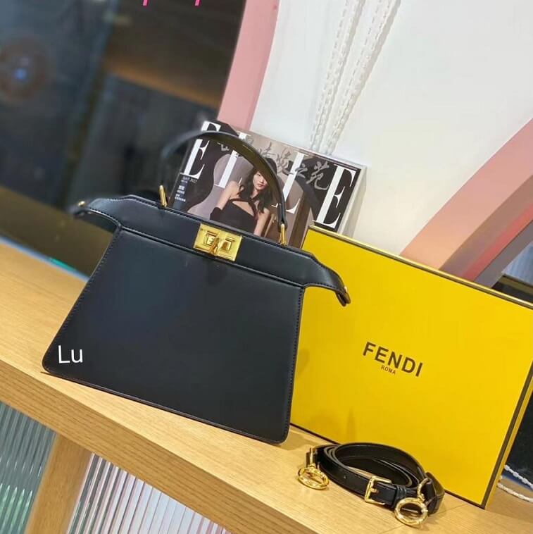 Fendi Peekaboo Black Mini Handbag - AjmanShop